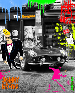 Johny Bravo With His Ferrari